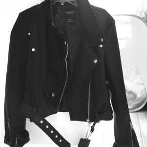 COPY - Black leather jacket, size small